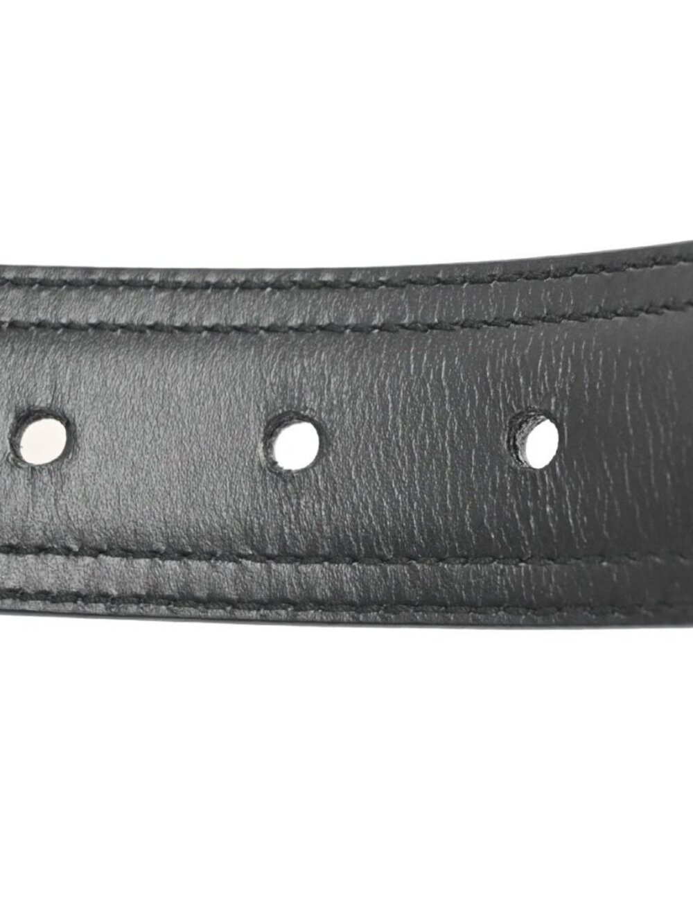 GUCCI Logo Belt 80/32 35mm Leather Black GHW Italy 68KC925 - Picture 8 of 13
